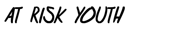 at risk youth font preview